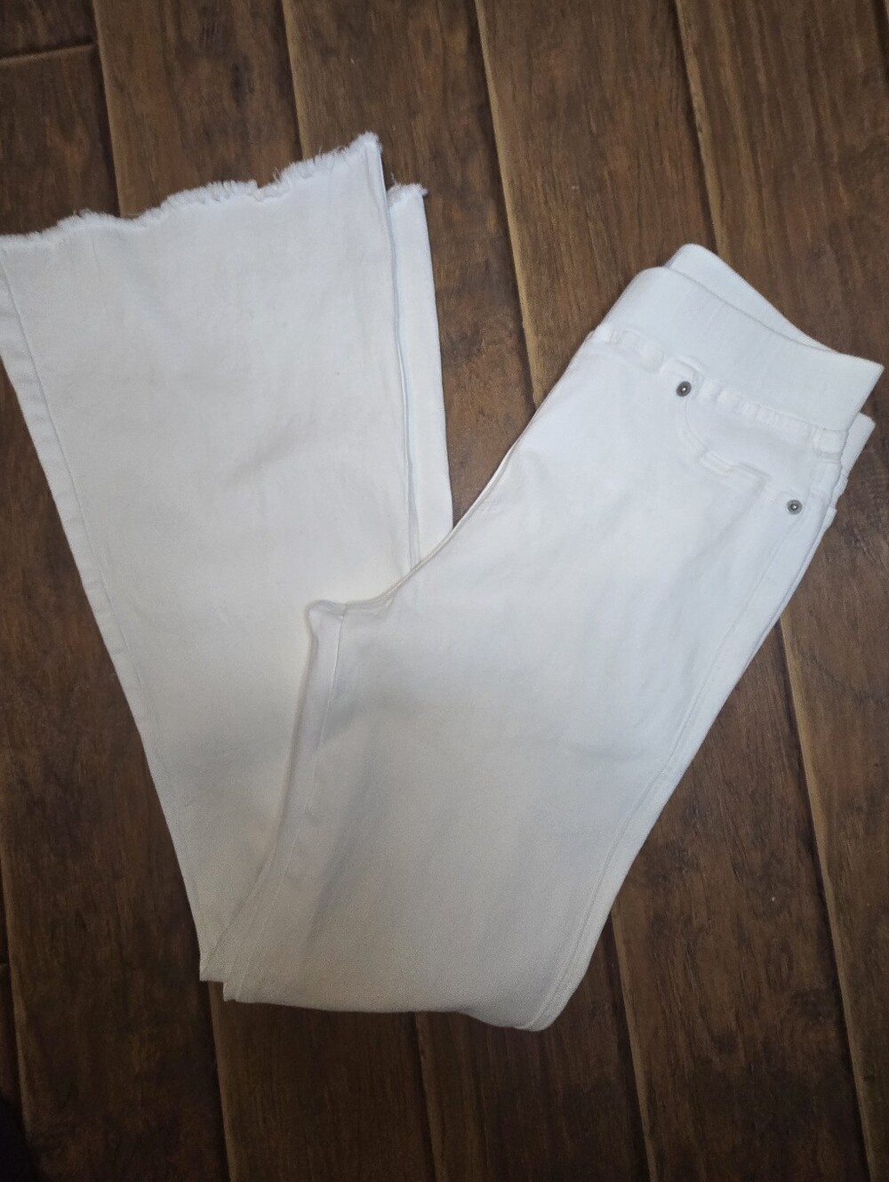 Womens Mud Pie White Flared Jeans Size  Large